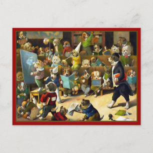 Postal Postal: "Escuela de Perros" por Louis Wain