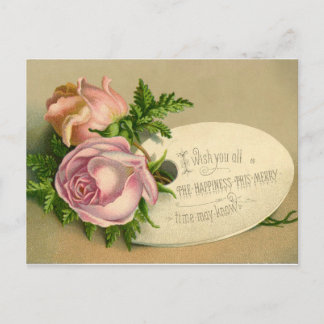 Postal Postal: Felicidad a los Rosas de época