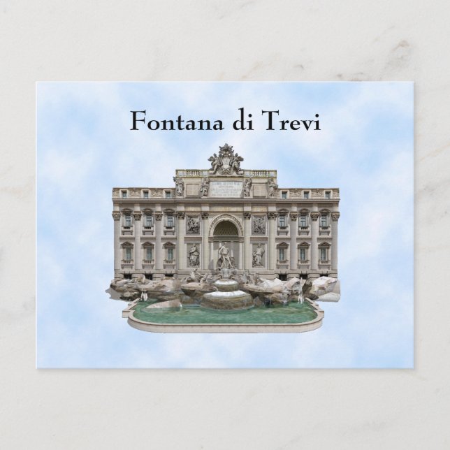 Postal Postal: Fontana di Trevi: Fontana di Trevi (Anverso)