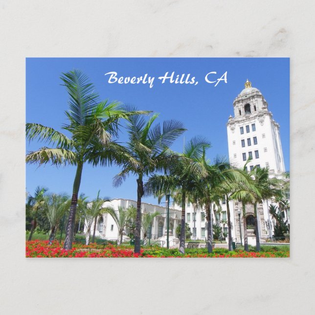 Postal ¡Postal fresca estupenda de Beverly Hills! (Anverso)