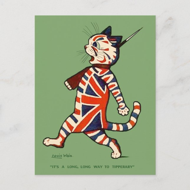 Postal Postal: Gato patriótico (Anverso)