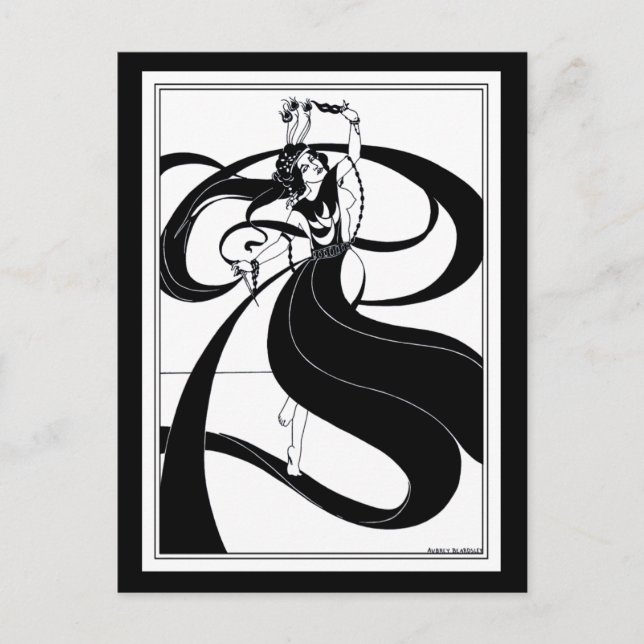 Postal Postal: Ilustracion Beardsley (Anverso)