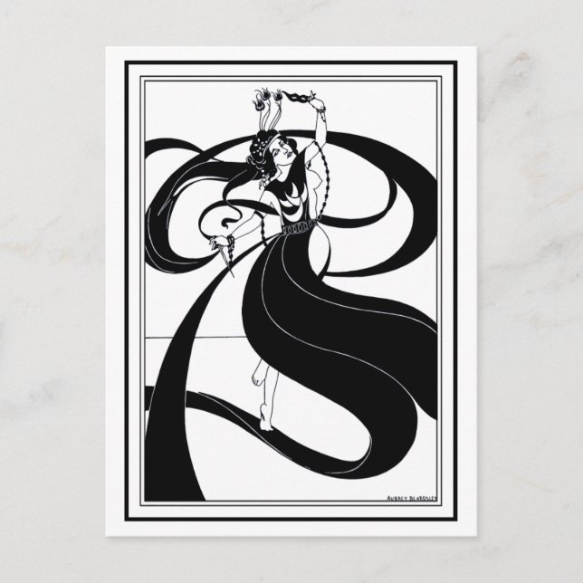 Postal Postal: Ilustracion Beardsley (Anverso)