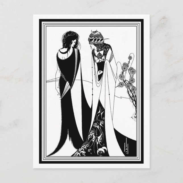 Postal Postal: Ilustracion de Aubrey Beardsley (Anverso)