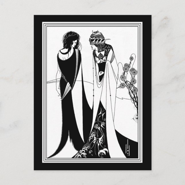 Postal Postal: Ilustracion de Aubrey Beardsley (Anverso)