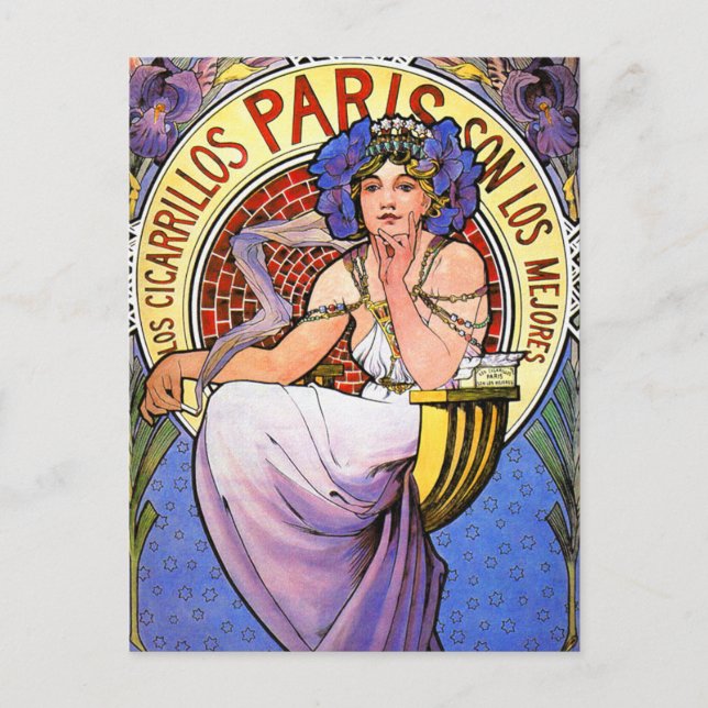 Postal Postal:  Ilustracion de Mucha (Anverso)