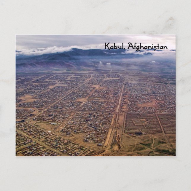 Postal Postal:  Kabul desde arriba (Anverso)