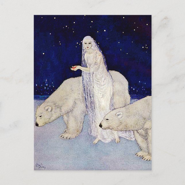 Postal Postal: La doncella de nieve (Anverso)