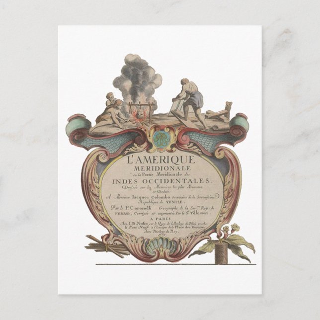 Postal Postal: L'Amerique Meridionale, 1689 (Anverso)