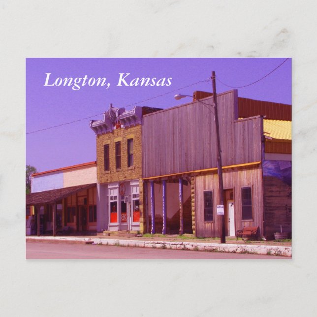 Postal Postal:  Longton, Kansas (Anverso)