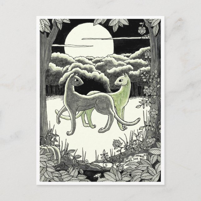 Postal Postal: Los gatos bailan (Anverso)