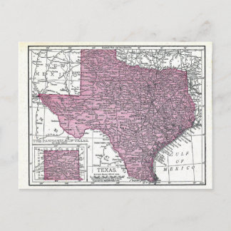 Postal Postal: Mapa de Texas, 1921