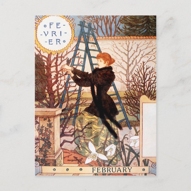 Postal Postal: Mes de Febrero - Février (Anverso)