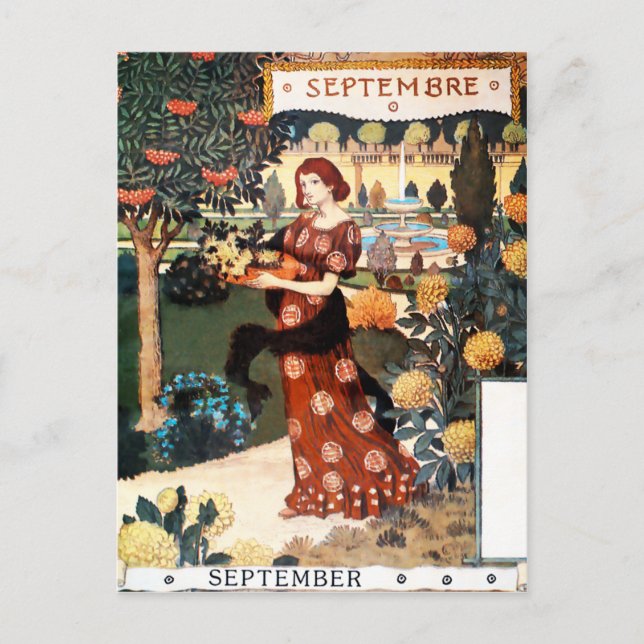 Postal Postal: Mes de septiembre - Septembre (Anverso)