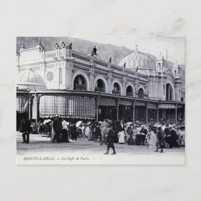 Postal Postal, Monte Carlo, Café de París (Anverso)