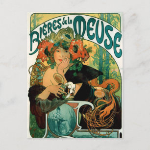 Postal Postal: Mucha - Bieres de la Meuse