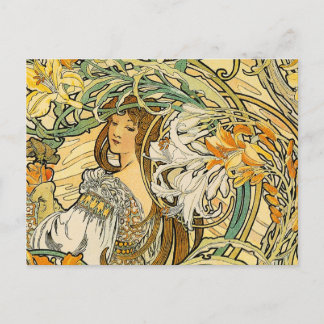 Postal Postal: Mucha - Lenguaje de las flores