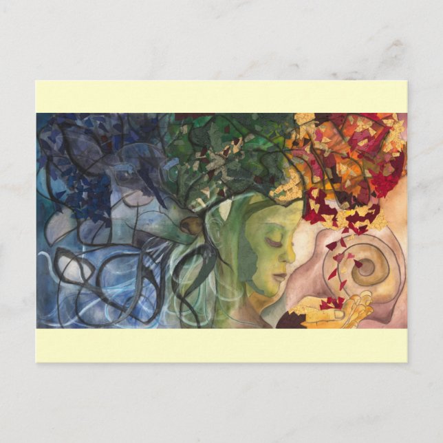 Postal Postal: "Mujer venada" (Anverso)