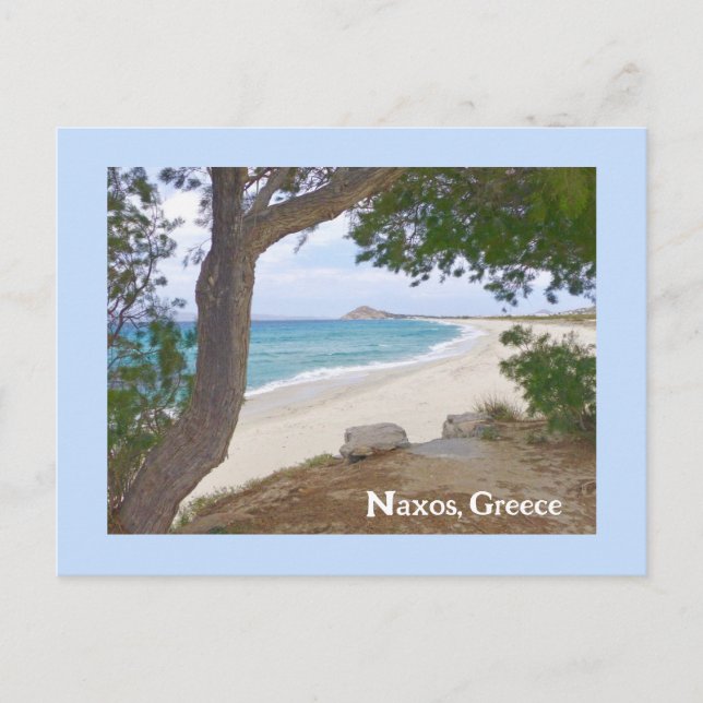 Postal postal/ Naxos, Grecia/playa (Anverso)