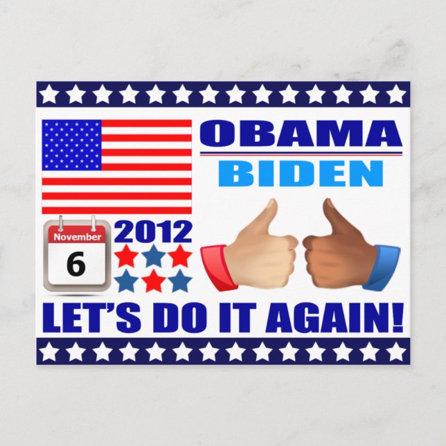 Postal Postal: Obama/Biden - Calendario - ¡Hazlo otra vez (Anverso)