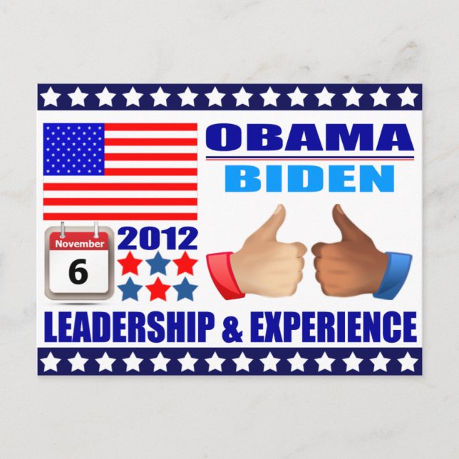 Postal Postal: Obama/Biden - Calendario - Liderazgo (Anverso)
