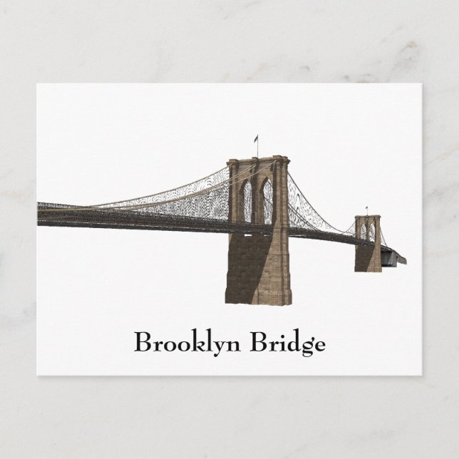 Postal Postal: Puente de Brooklyn: Nueva York (Anverso)