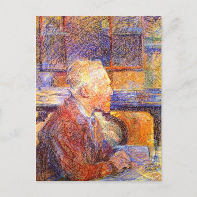Postal Postal: Retrato Toulouse-Lautrec de Van Gogh (Anverso)
