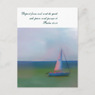 Postal Postal, Sailing Boat Bible Scripting, Buscando Paz
