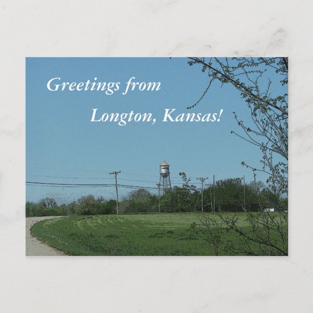 Postal Postal: ¡Saludos desde Longton, Kansas! (Anverso)