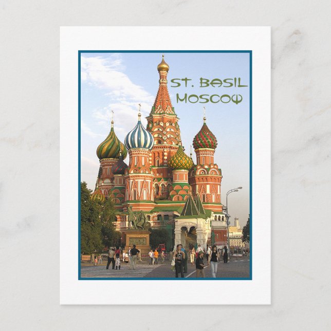 Postal postal, "St.Basil, Moscú" (Anverso)