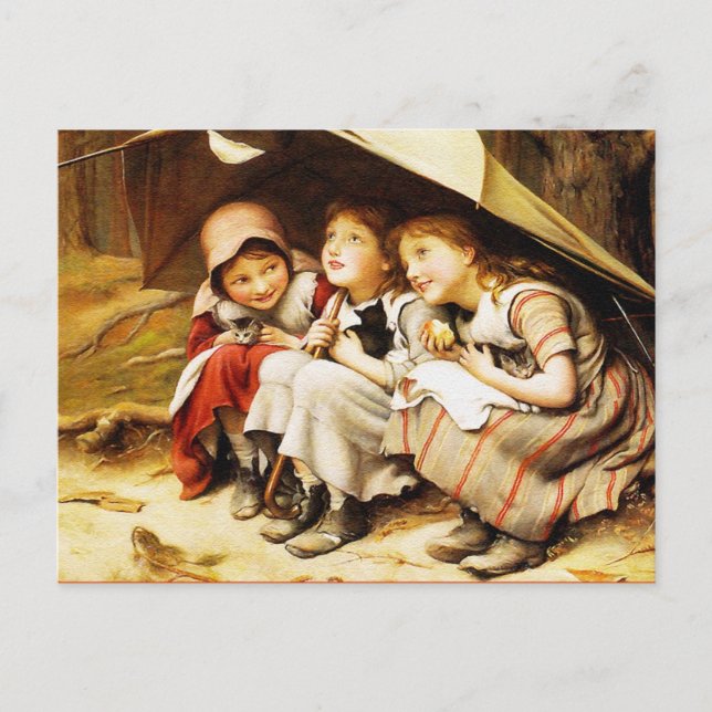 Postal Postal: Tres gatitos pequeños (Anverso)
