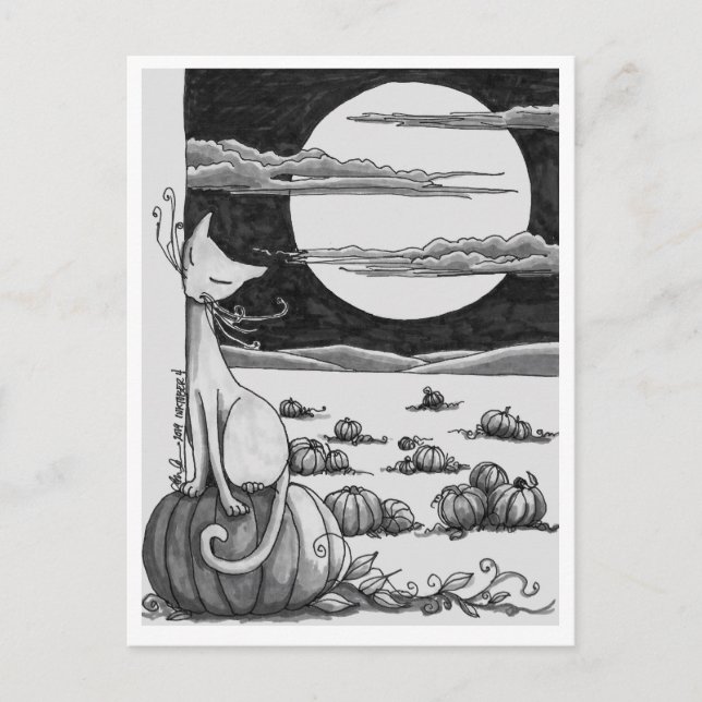 Postal Postal: Un campo de Halloween (Anverso)