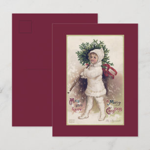 POSTAL POSTAL: VENTAJA: NIÑA PEQUEÑA + ÁRBOL DE NAVIDAD 