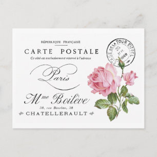 POSTAL POSTAL: VINTAGE FRANCÉS ; DISEÑO DE POSTCARD