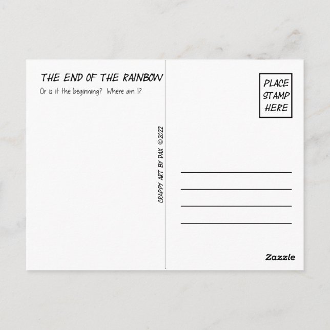 Postal Postal, violeta, morada, fin del arcoiris (Reverso)