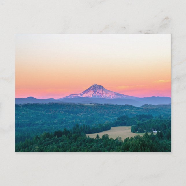 Postal Postal. Vista Mount Hood, Sandy, Oregon, EE. UU. (Anverso)
