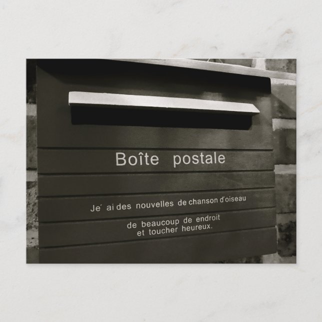 Postal Postale de boite (Anverso)
