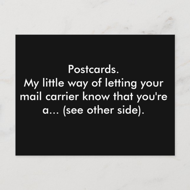 Postal Postales. Mi pequeña manera de dejar tu correo... (Anverso)