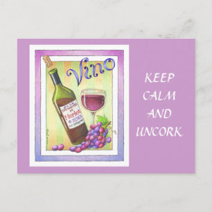 Postal ¡POSTALES - VINO!  ¡Usted me tenía en el MERLOT!