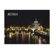 Postardo de Roma de noche
