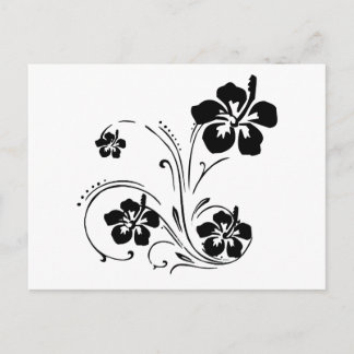 POSTAL POSTCAR DEL VECTOR GRÁFICO DE FLORES TROPICALES BL