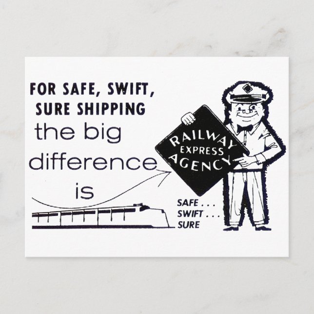 Postal Postcard 1959 de Railway Express Agency (Anverso)