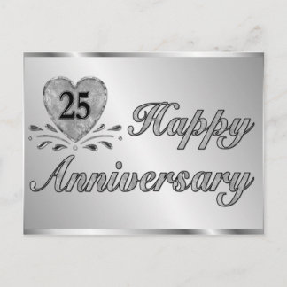 Postal Postcard - 25 Aniversario - Plata