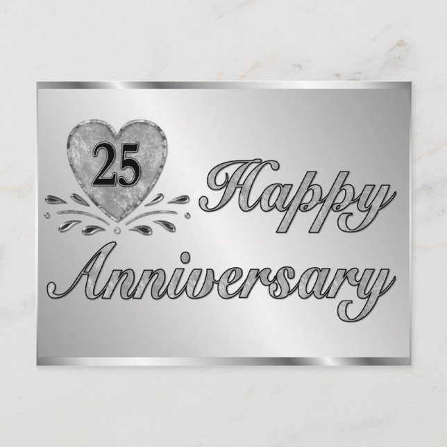 Postal Postcard - 25 Aniversario - Plata (Anverso)