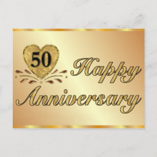 Postal Postcard - 50 Aniversario - Oro
