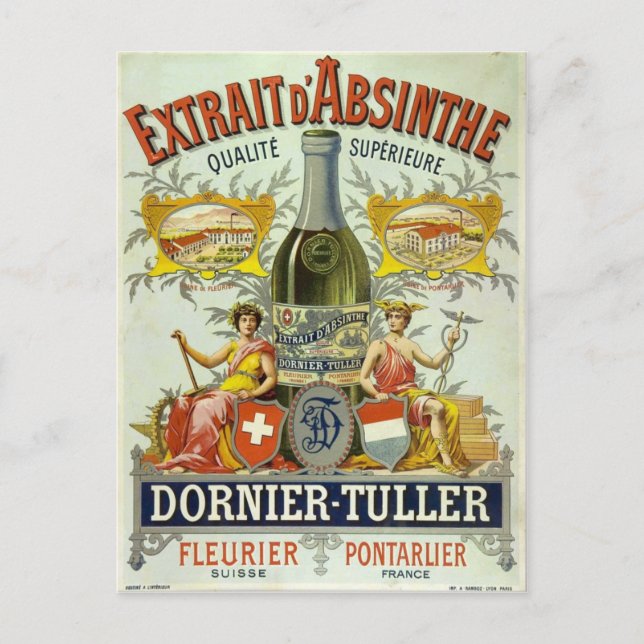 Postal Postcard Absinthe Dornier-Tuller (Anverso)