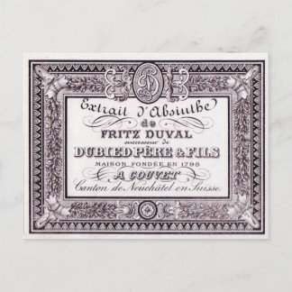 Postal Postcard Absinthe Duval