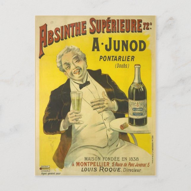 Postal Postcard Absinthe Junod (Anverso)