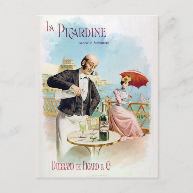 Postal Postcard Absinthe La Picardine (Anverso)