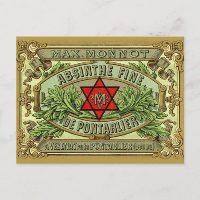 Postal Postcard Absinthe Monnot (Anverso)